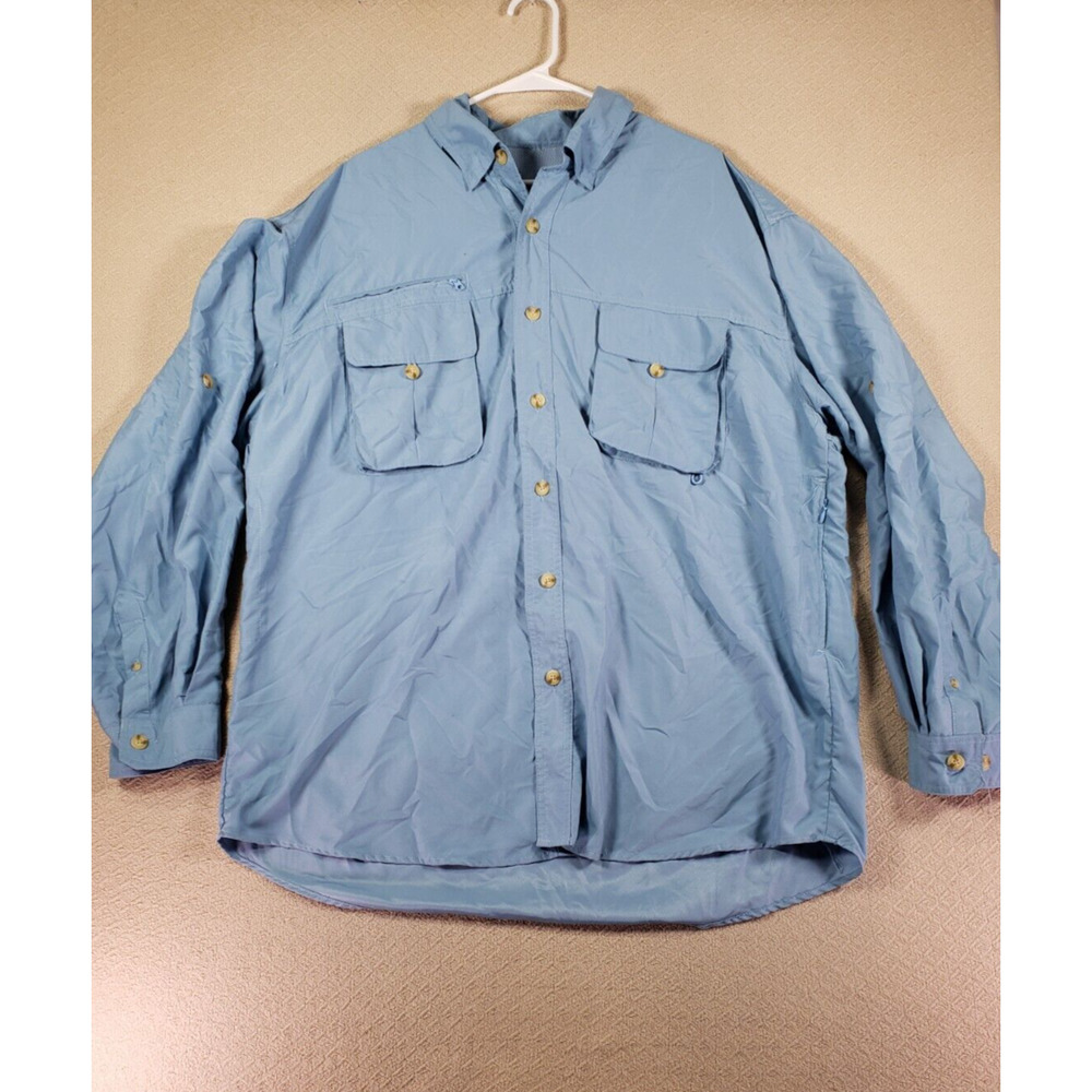 Guides Choice Shirt Mens 2XL Fishing Button Up Fishing Collared Polyester Vented